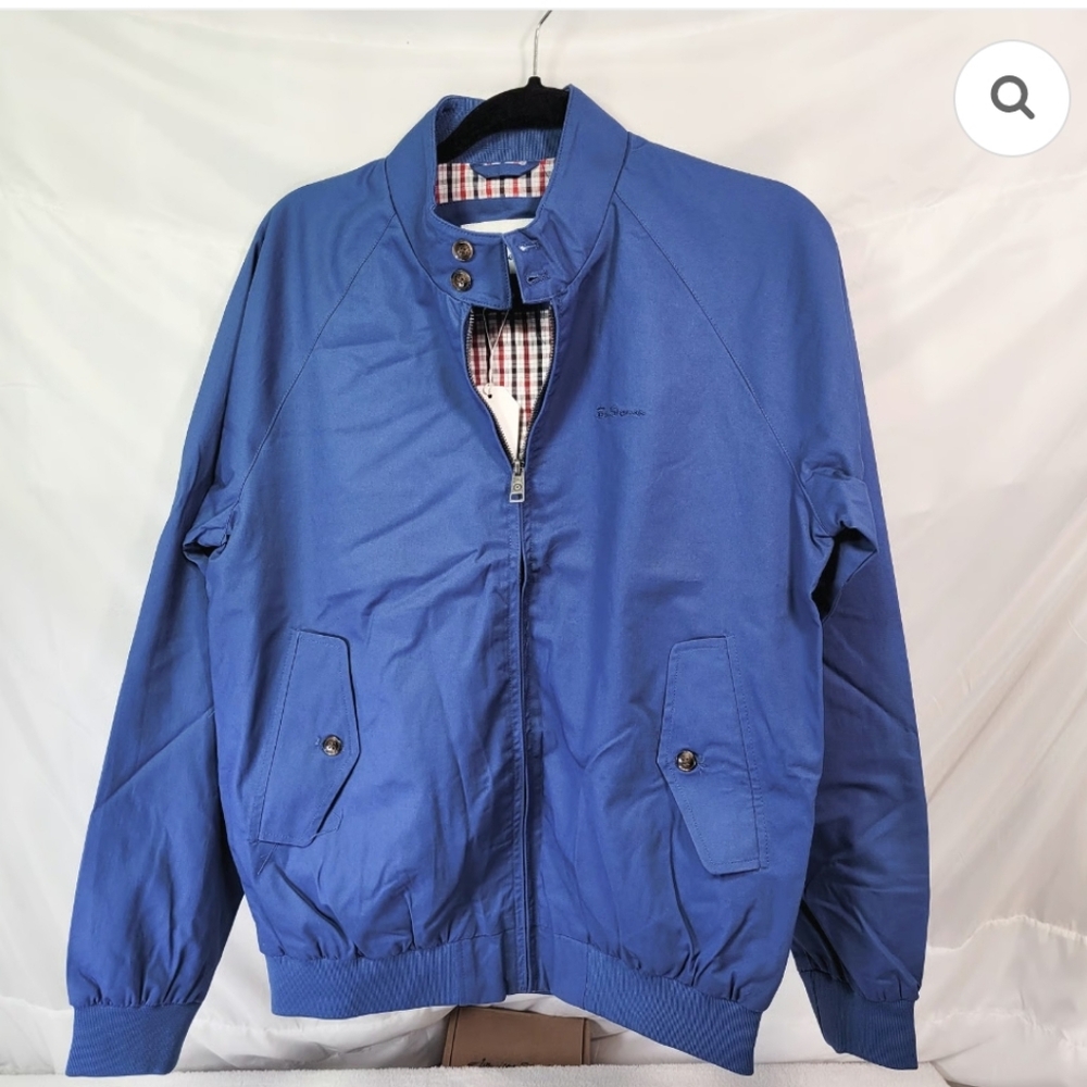Ben Sherman Men's Royal Blue Bomber Jacket | Sz Large | LIKE NEW